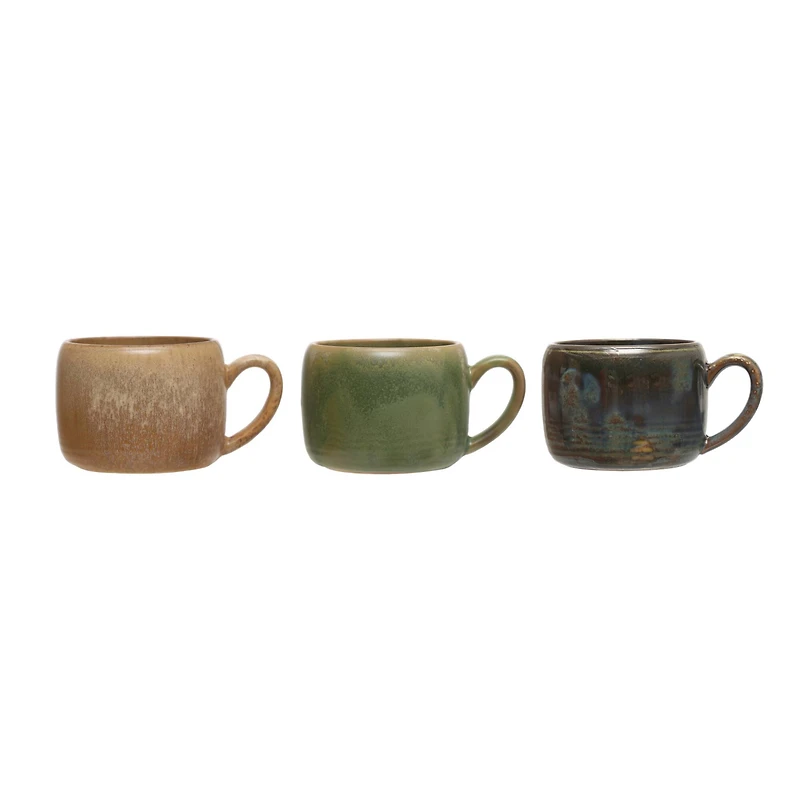 Hello Honey® 5.5" Rustic Stoneware Mug Set