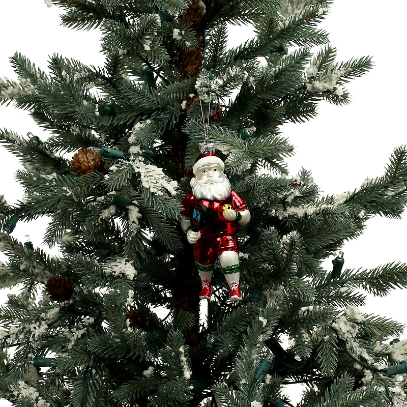 5.25" Pickleball Santa Glass Ornament by Ashland®