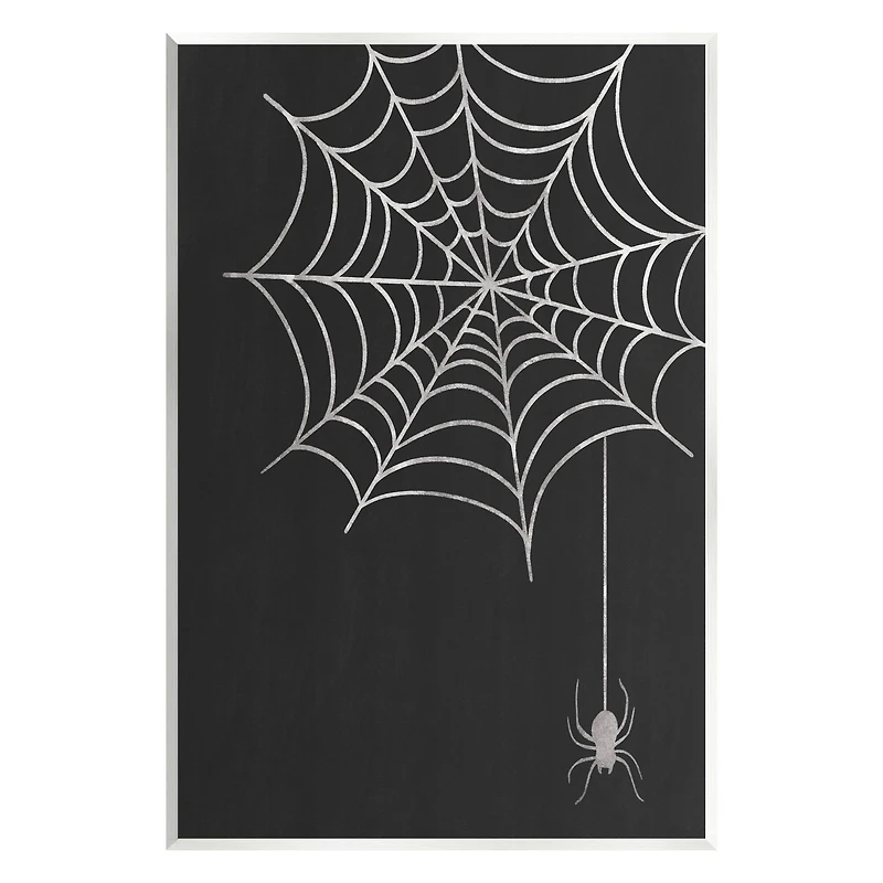 Stupell Industries Dangling Spider Web Insect Wall Plaque Art