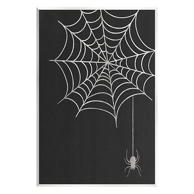 Stupell Industries Dangling Spider Web Insect Wall Plaque Art