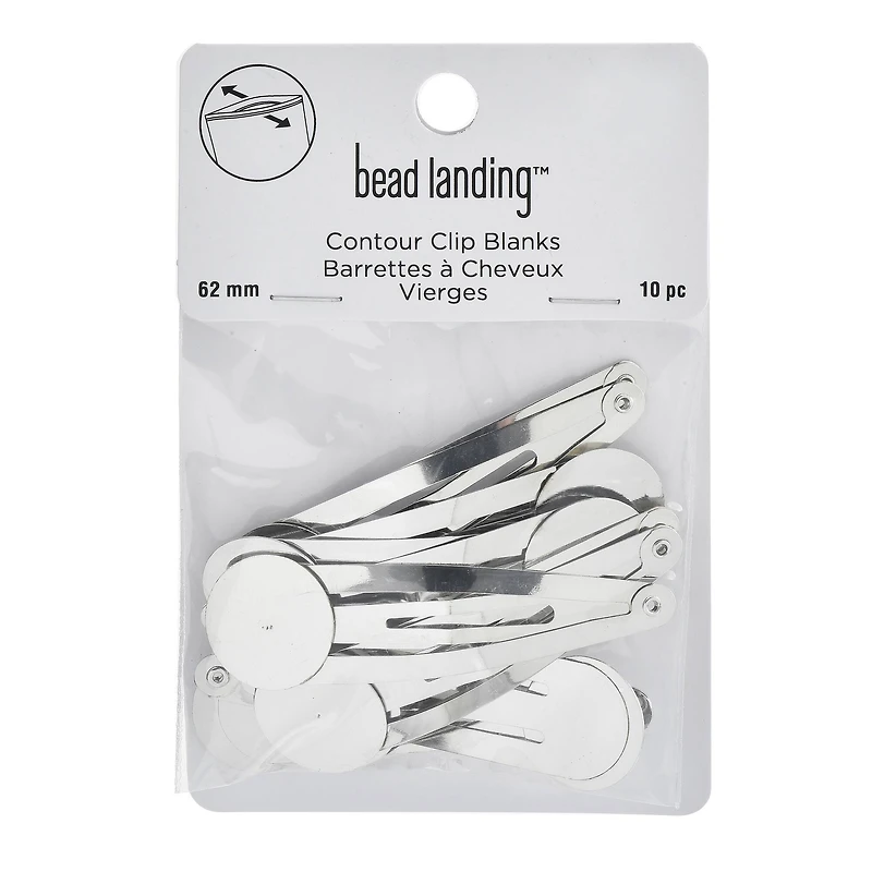 Contour Clips with 18mm Circle Blanks