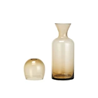 Hello Honey® Glowing Amber Glass Carafe Set