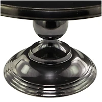Black Aluminum Coffee Table with Pedestal Base 31" x 31" x 19"