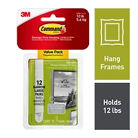 12 Packs: 12 ct. (144 total) 3M Command™ Narrow Picture Hanging Strips