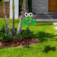 23" Frog Metal Garden Stake