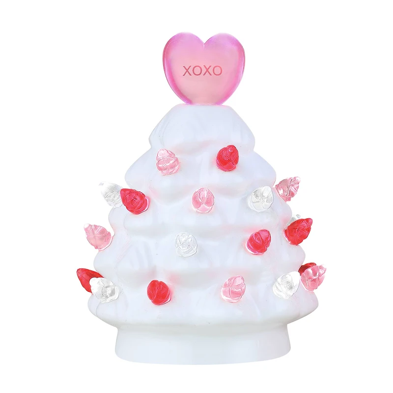 Miss Valentine 4.5" Ceramic Miniature Trees Set, 3ct.