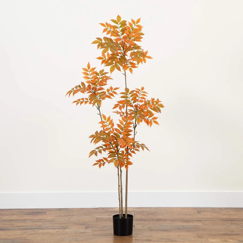 5ft. Autumn Minimalist Sumac Artificial Fall Tree 