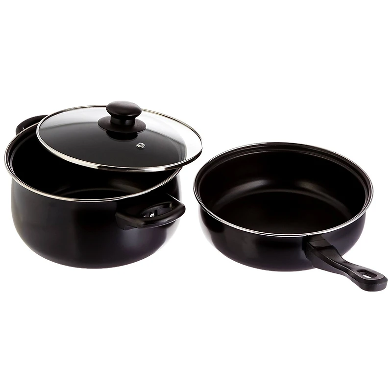 Gibson Home® Chef Du Jour 7-Piece Black Carbon Steel Nonstick Cookware Set