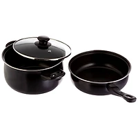 Gibson Home® Chef Du Jour 7-Piece Black Carbon Steel Nonstick Cookware Set