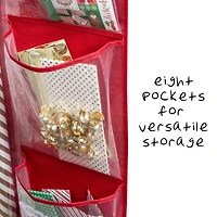 Honey Can Do Red Over-the-Door Holiday Gift Wrap Organizer