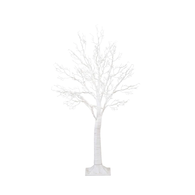 4ft. Pre-Lit White Twig Artificial Tree, Warm White LED Lights