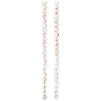12 Pack: Crystal Aurora Borealis Faceted Glass Round Beads, 8mm by Bead Landing™