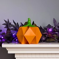 6" Orange Origami Pumpkin Tabletop Figurine