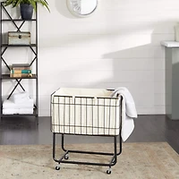 Black Contemporary Metal Storage Cart