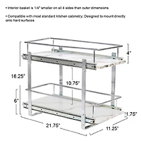 Household Essentials Glidez Marble 2-Tier Cabinet Organizer