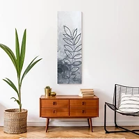 Ferns In Blue 12" x 36" Canvas Wall Art