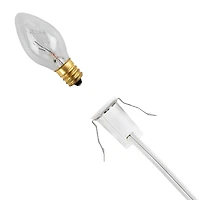 Christmas Village 6ft. White Replacement C7 Single Light Cord