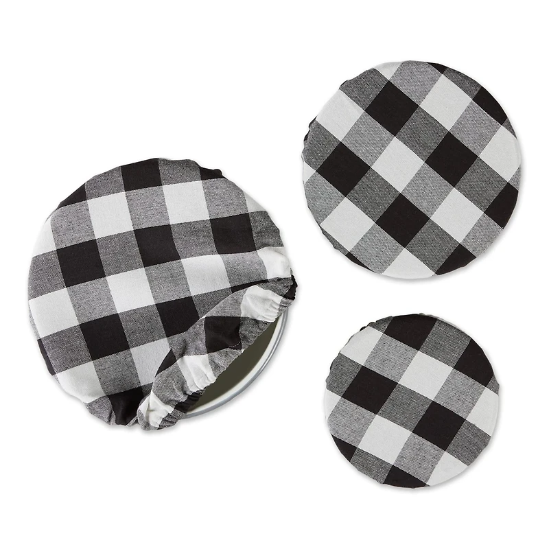 DII® Assorted Buffalo Check Woven Dish Cover Set