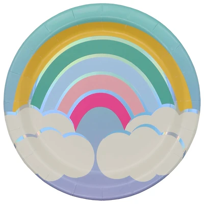 7" Iridescent Rainbow Snack Plates, 8ct. by Celebrate It™