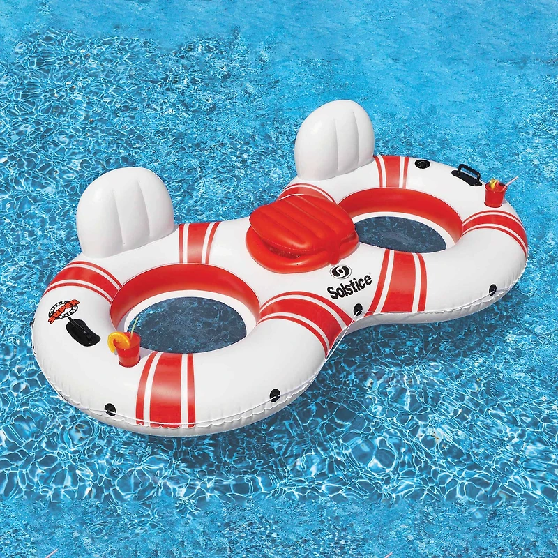 Swimline 88" Super Chill Swimming Pool Duo Inner Tube with Cooler