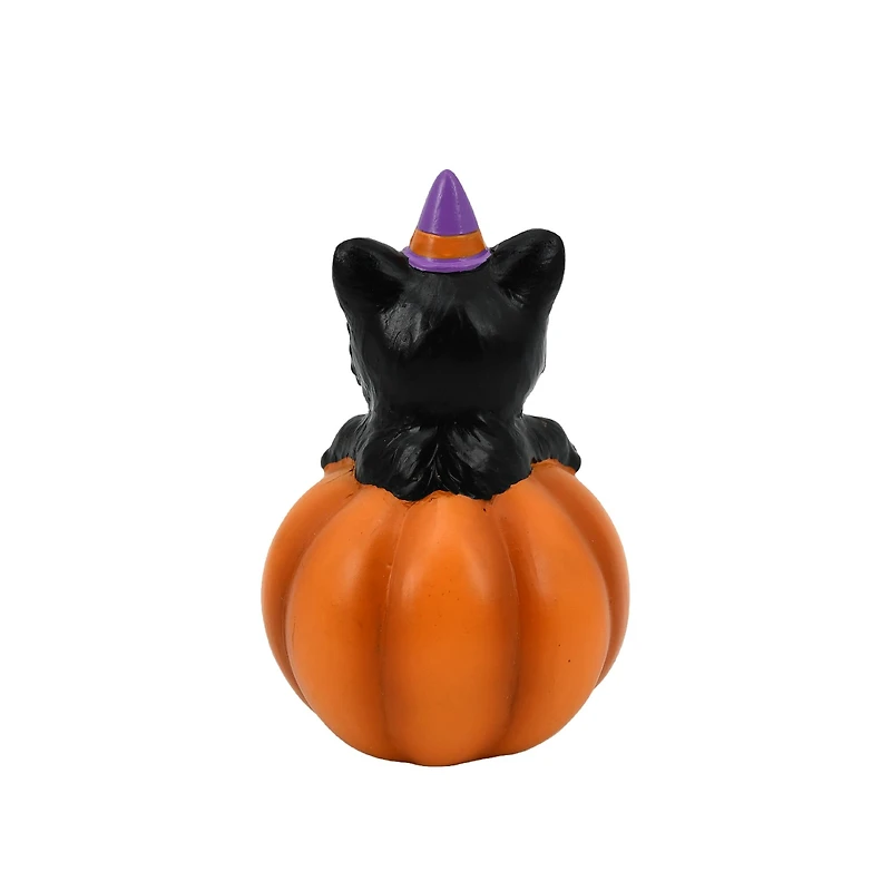 5" Black Cat in Jack-O'-Lantern Tabletop Décor by Ashland®