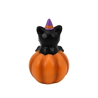 5" Black Cat in Jack-O'-Lantern Tabletop Décor by Ashland®