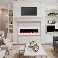 Hastings Home 50" White Electric Fireplace