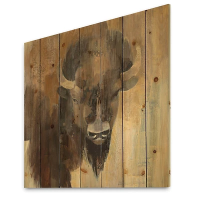 Designart - Into the Wild Gold Buffalo