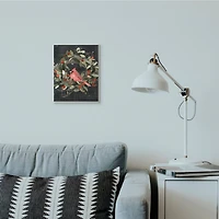 Stupell Industries Red Cardinal In Wreath Design Wood Wall Plaque