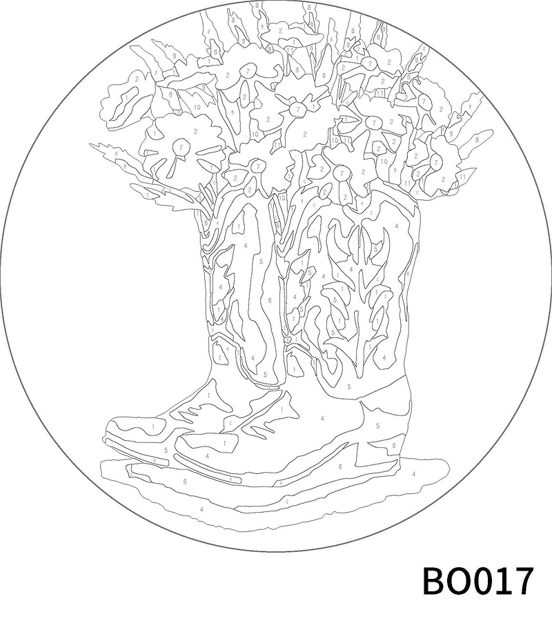 8" Boots Paint-by-Number Plywood Surface Kit by Artist's Loft®