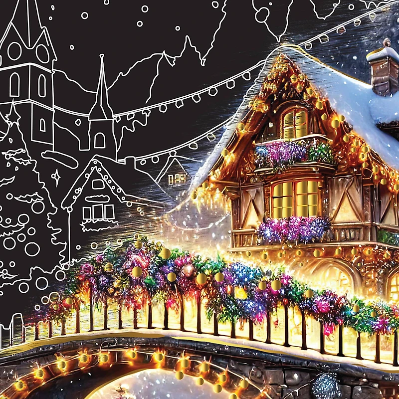 Brea Reese™ 6" x 8" Christmas Village Scratch Art Paper Pad