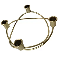 8.5" Gold Circle Taper Candle Holder by Ashland®
