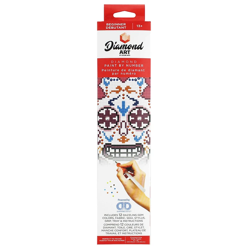 Diamond Art Beginner Sugar Skull Paint by Number Kit