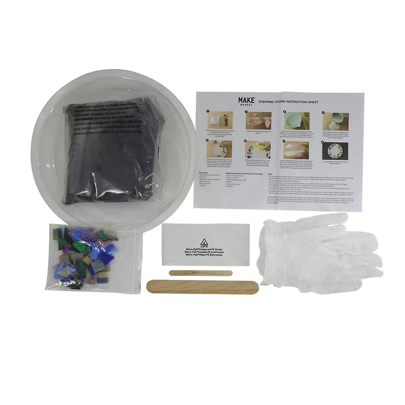 10" Black Round Stepping Stone Kit by Make Market®