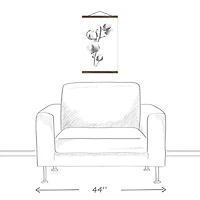 Soft Neutral Cotton Teak Hanging Canvas Wall Art