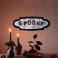 20.5" Red & Gray Animated Spooky Halloween Sign