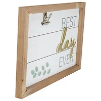 Framed Best Day Ever with Photo Clip Décor