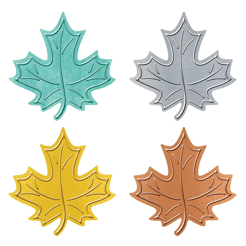Trend Enterprises® I Heart Metal Leaves Classic Accents® Variety Pack, 3 Packs of 36