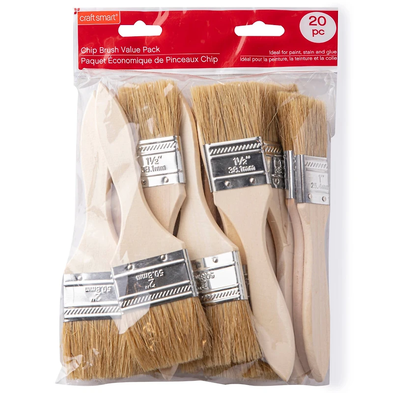 6 Pack: Chip Brush 20 Piece Value Pack by Craft Smart®