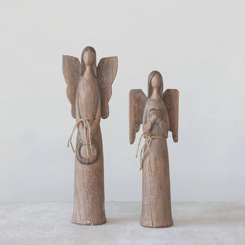 Hello Honey® 13.75" Brown Angel with Heart Decoration