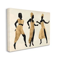 Stupell Industries Powerful Women Dancing African Glam Fashion Black Beige Canvas Wall Art
