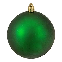 32ct. 3.5" Christmas Green Shatterproof 4-Finish Christmas Ball Ornaments