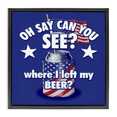 Stupell Industries Funny Patriotic Beer Floater Framed Art