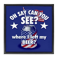 Stupell Industries Funny Patriotic Beer Floater Framed Art
