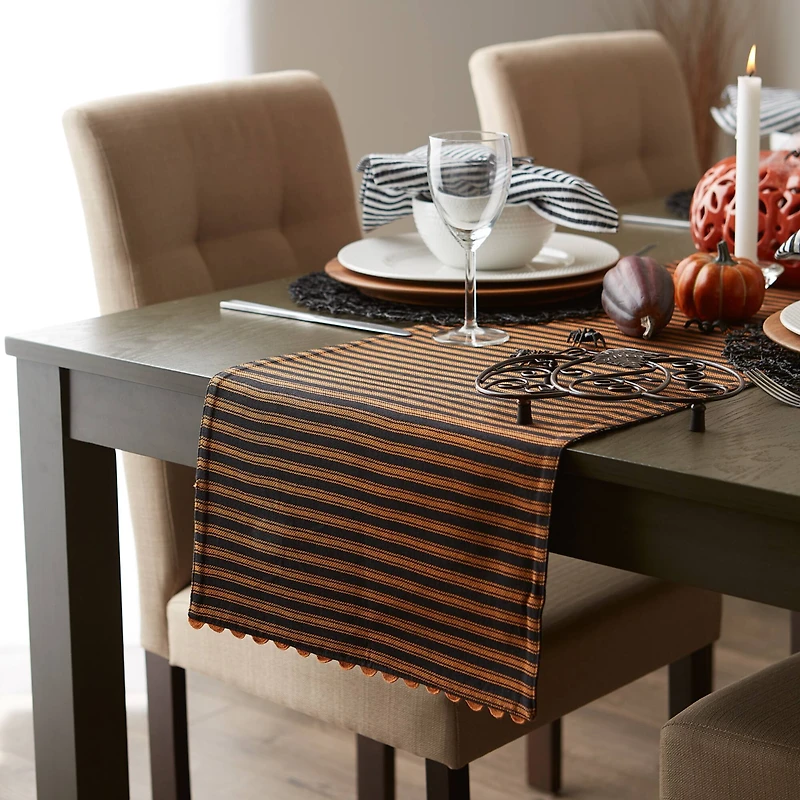 DII® 70" Halloween Happy Haunting Spooky Spider Reversible Table Runner