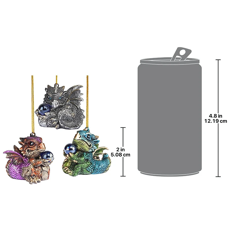 Design Toscano Dragon Virtues Gothic Ornament Set