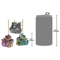 Design Toscano Dragon Virtues Gothic Ornament Set