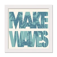 Make Waves White Framed Print