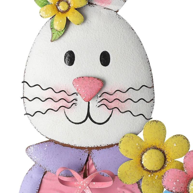 Glitzhome® Easter Bunny Boy and Girl Metal Décor, 2ct.
