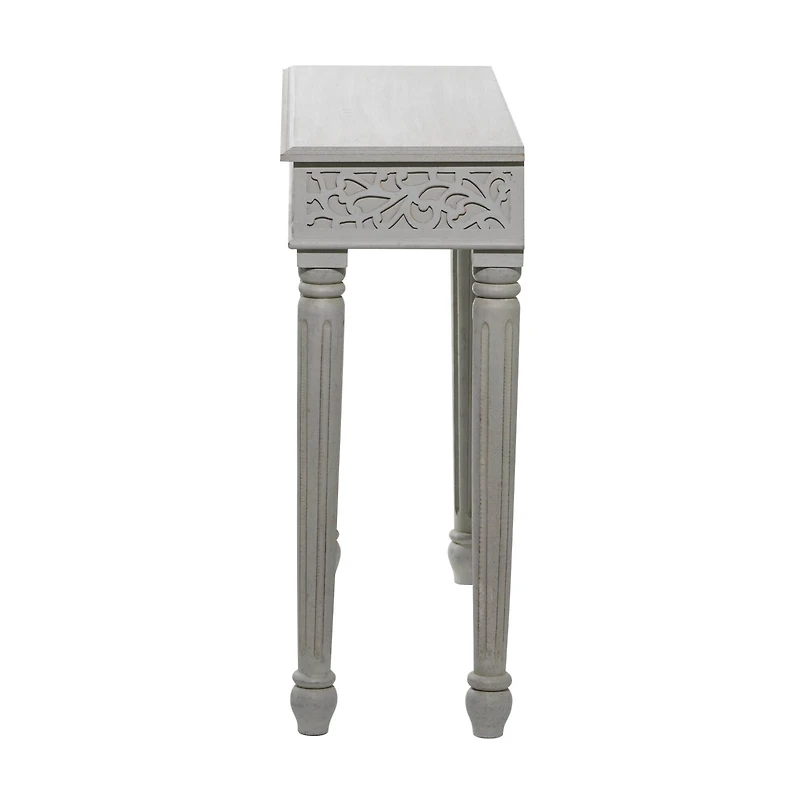Grey Farmhouse Mango Wood Console Table, 30" x 36"
